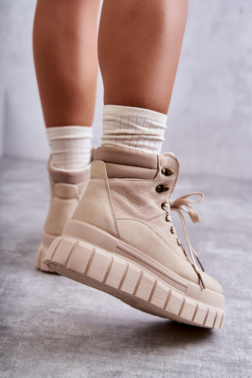 Pohodlné topánky na platforme Sanchio Beige