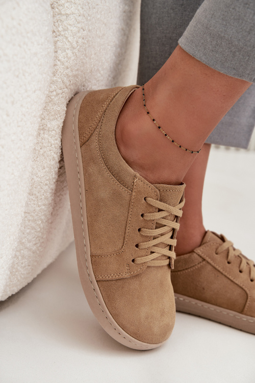 Barefoot typ tenisky z prírodného semišu Zazoo 314 béžové