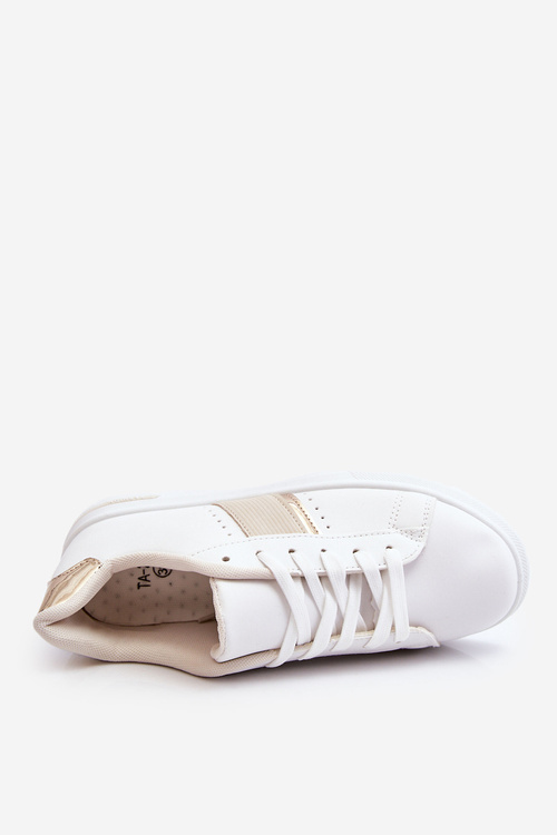 Dámske športové topánky na platforme biele soris