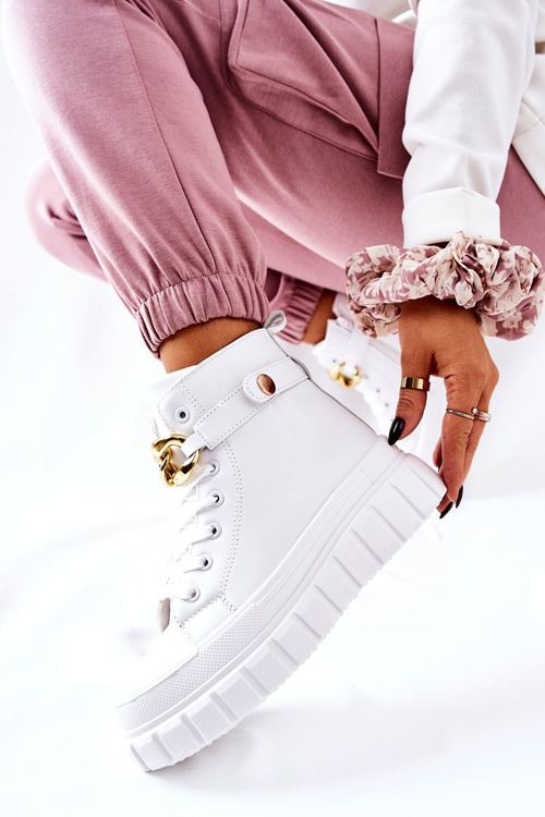 Vysoké tenisky na platforme White Standies