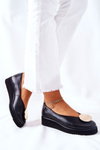 Polobotky Na Platformě Baletní Obuv Maciejka černé 5315B-01 