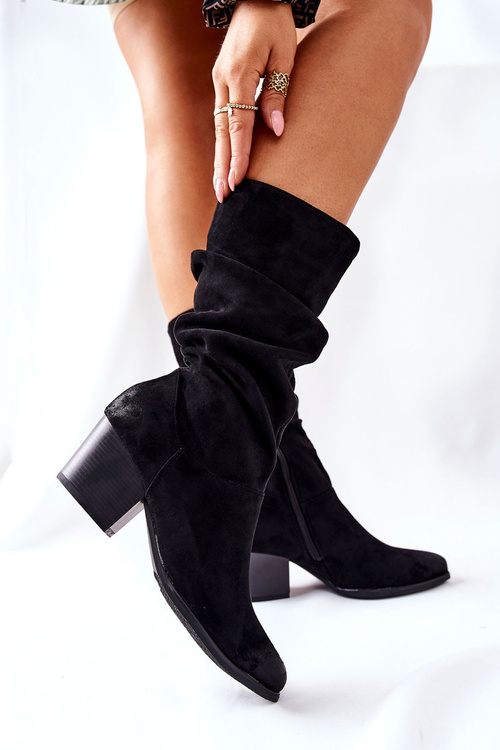 Ženské čierne topánky Ranafast Suede topánky