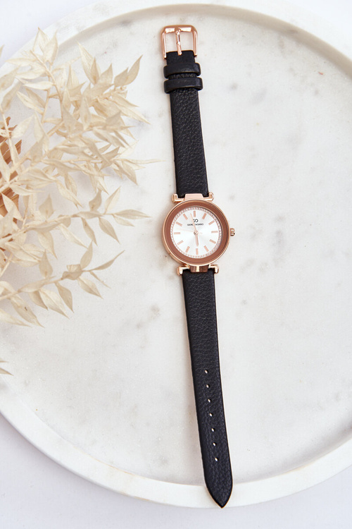 Klasické kožené dámske hodinky Giorgio & Dario Black