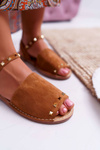 Dámske sandále Lu Boo Suede Camel Silena