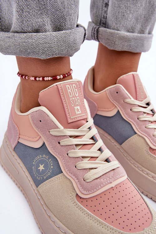 Dámske športové topánky Big Star MM274233 Pink-Beige