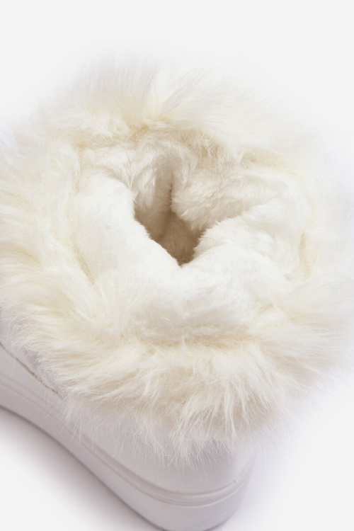 Dámské sněžné šněrovací boty bílé Santero