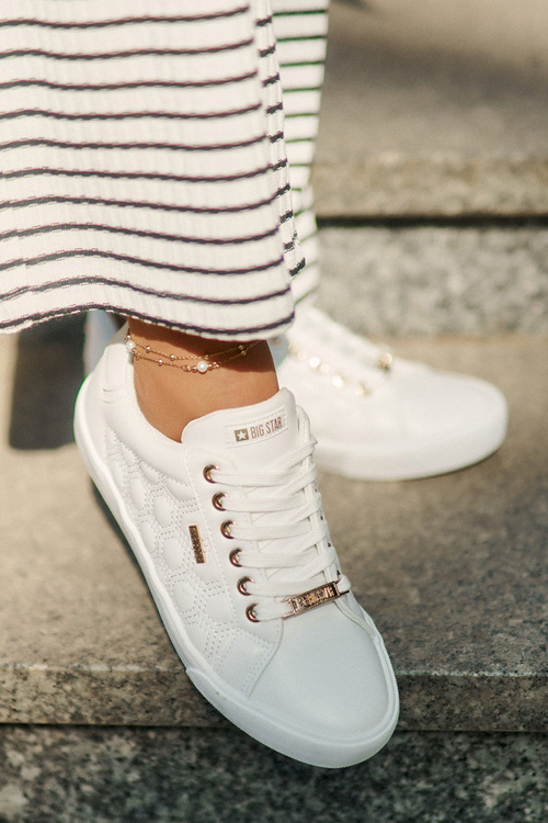 Dámské Tenisky Z Eko Kůže Big Star RR274322 Bílé