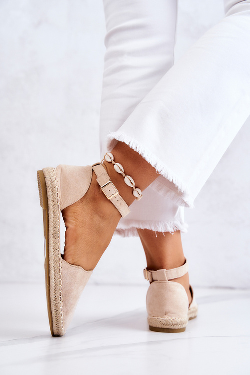 Dámské espadrilky se sponou Světle béžové Bonetti