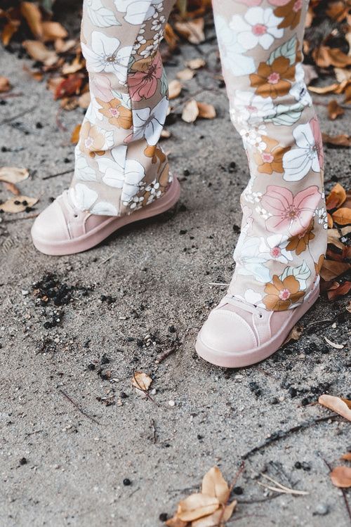 Dětské vysoké tenisky na suchý zip růžove Cheezi