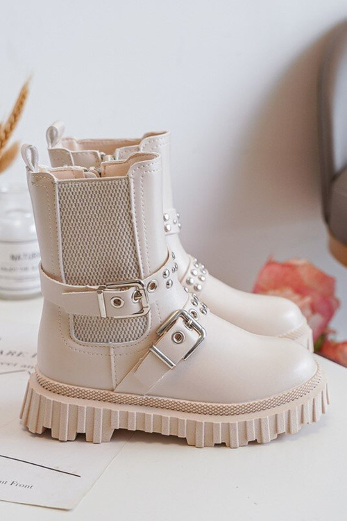 Jodhpur topánky na posúvači dievčat béžovej Adeneia