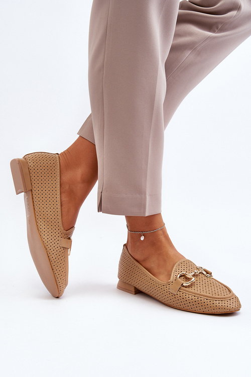 Dámske mokasíny na plochej päte s ozdobou Camel Iluvana