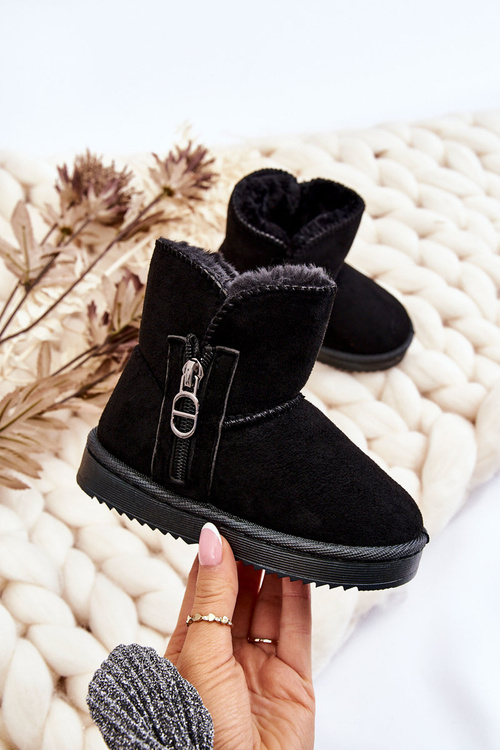 Dětské nazouvací zateplené sněhule Černá Catellie