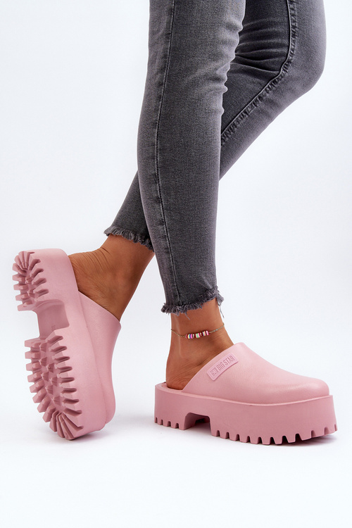 Dámské žabky s masivní podrážkou Big Star NN274020 Růžové