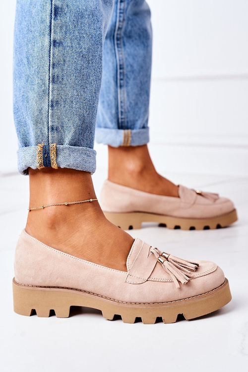 Semišové Mokasiny Lewski Shoes 3053 Cappuccino