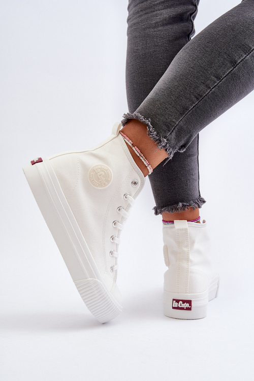 Dámske vysoké tenisky Lee Cooper LCW-24-02-2132 Biele