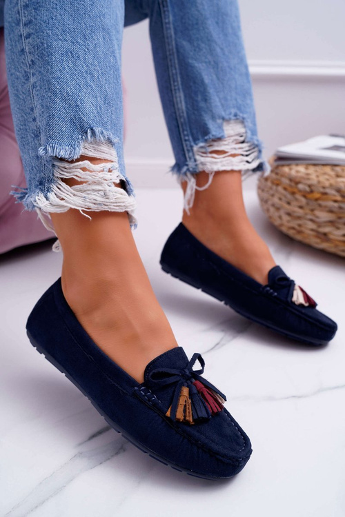 Dámske Moccasins Navy Blue S. Barski A199 Mohabe