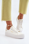 Dámske tenisky na platforme Lee Cooper LCW-24-31-2179 Biele