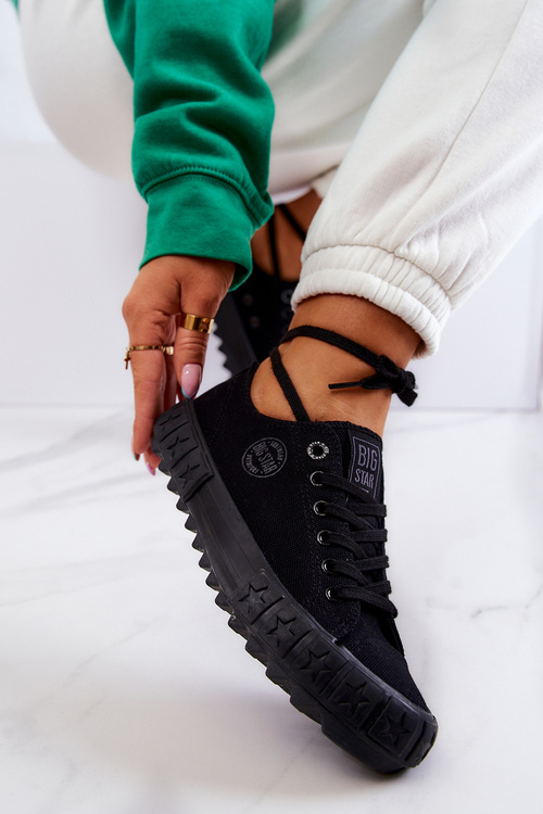 Dámska veľká hviezda JJ274510 Čierne tenisky tenisiek