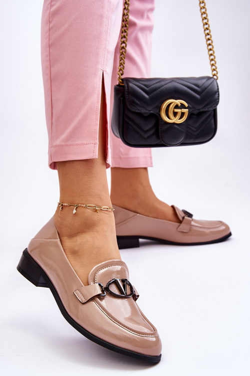 Mokasíny s plochým podpatkem Béžove Marra