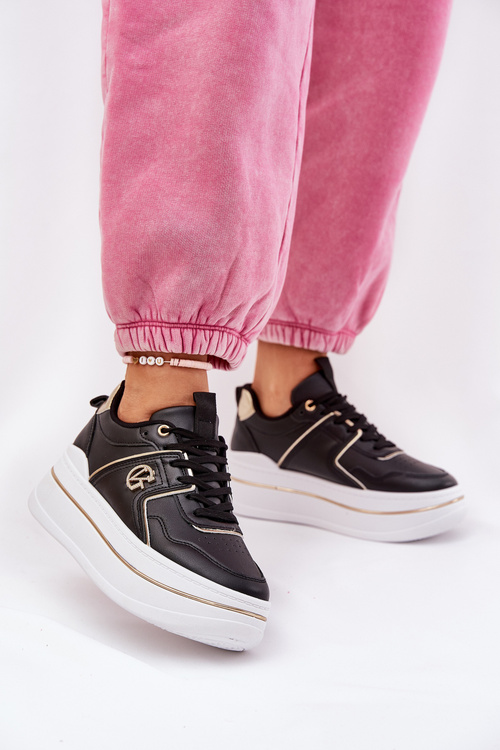 Dámské Sportovní Boty Na Platformě Černé Caldeno