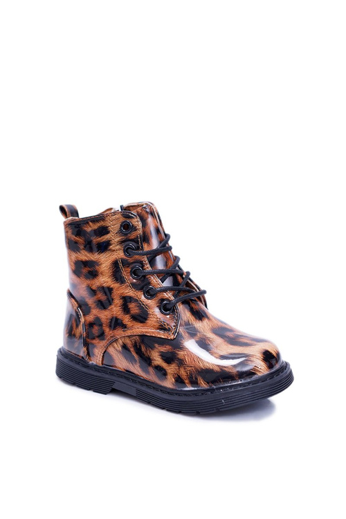 Detské topánky izolované kožušinou tlače Darsin Leopard