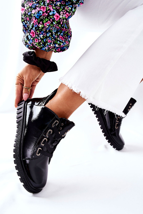 Maľované topánky Sergio leone pb210 čierna