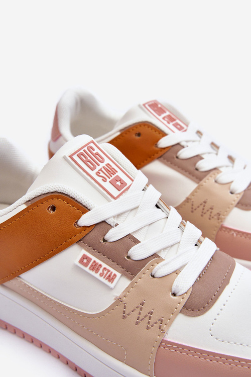 Dámske športové topánky tenisky Big Star MM274355 Brown-ružové