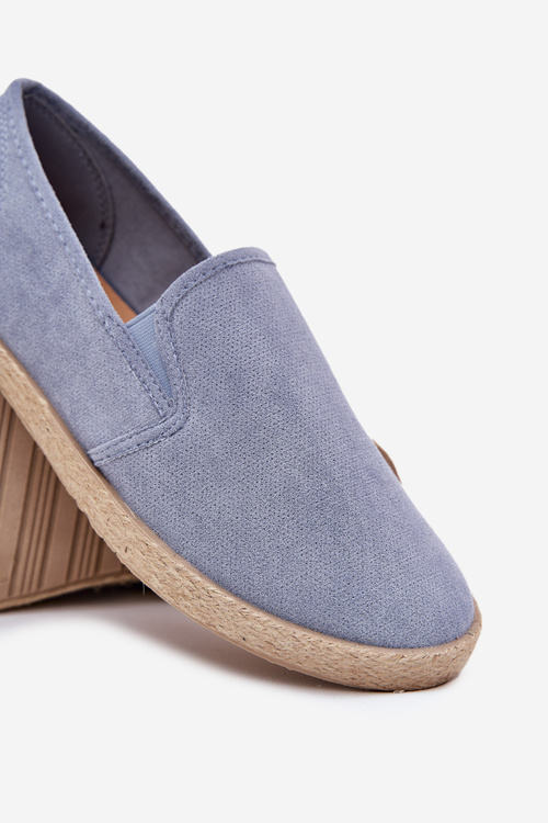 Pánske espadrilky z eko semišu modré Lunaria