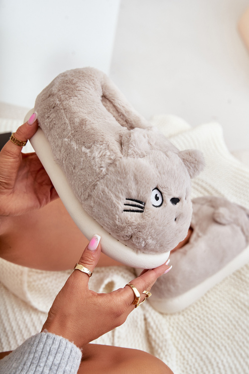 Dámske Fleece Papuče Mačky Béžové Iriviane