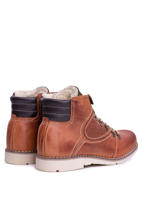 Pánske kožené topánky izolované hnedé Komodo 733