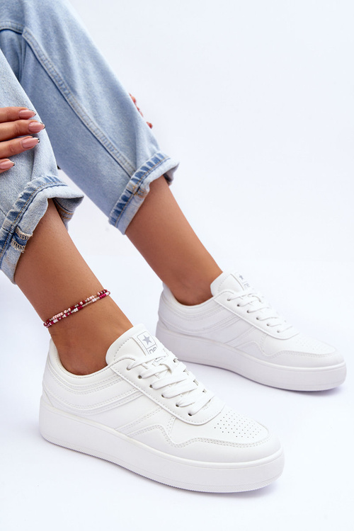 Dámske športové topánky na platforme White Pudina