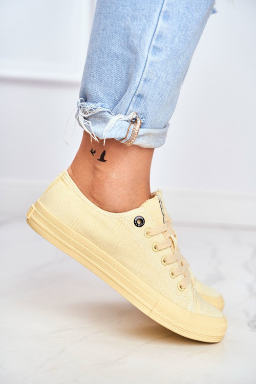 Dámske nízke tenisky Big Star DD274441 žlté