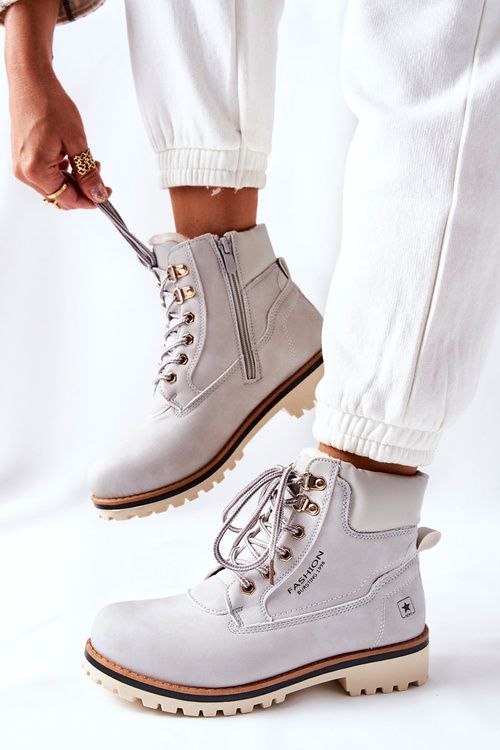 Dámské Trapery Se Zateplením Světle šedé Tiempo