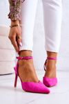 Semišové podpatky s přezkou Fuchsie Kharen