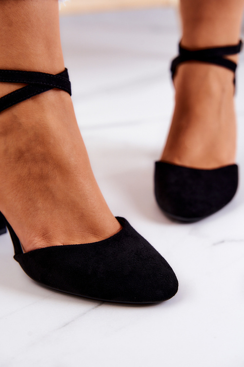 Pumpy semišove Na Baru Sergio Leone SK851 Černá