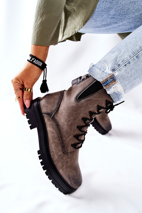 Boty Izolované Sergio Leone šedé TR756