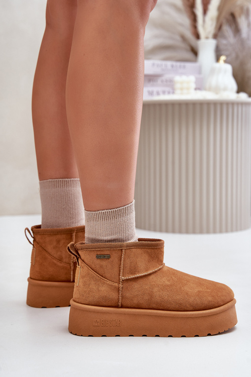 Nízke Snehové Topánky Na Platforme Big Star OO274A098 Camel