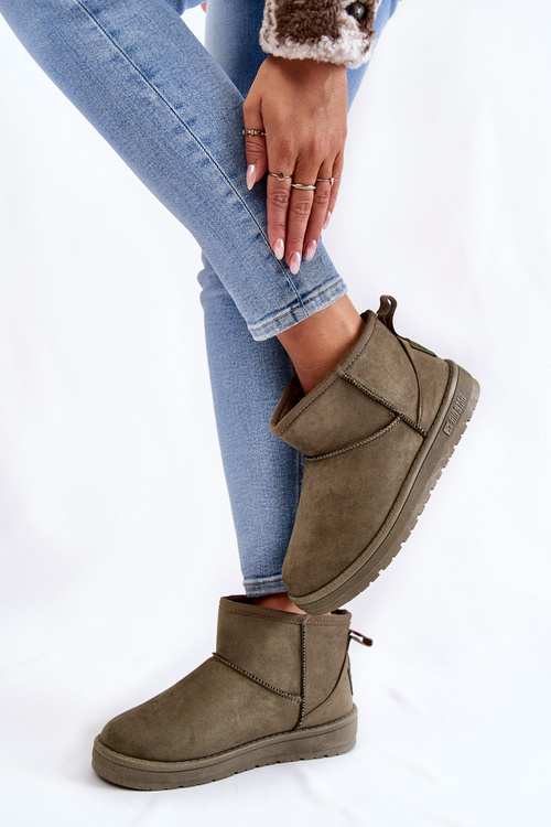Ženské izolované snehové topánky Veľká hviezda KK274292 Khaki