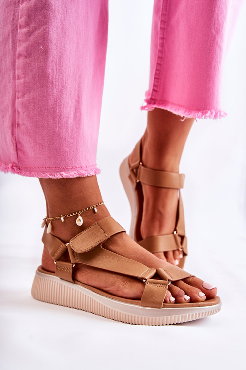 Dámske kožené sandále Camel Clarisse