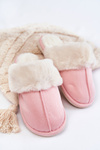 Dámské hladké pantofle s kožíškem Růžove Morisea