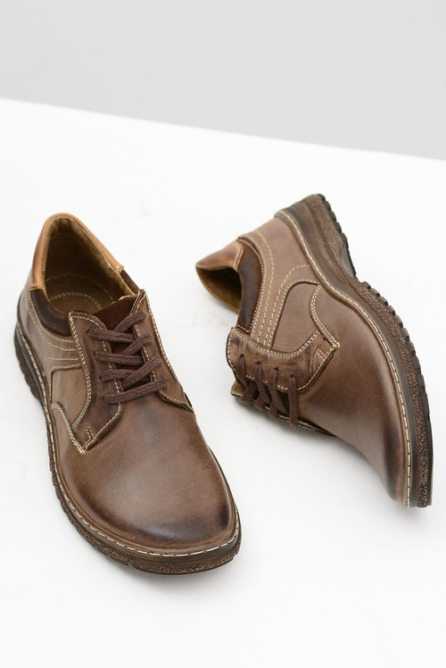 Pánska hnedá topánky Ernesto Natural Leather