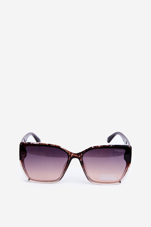 Dámské klasické sluneční brýle s ozdobnými detaily UV400 černo-hnědé