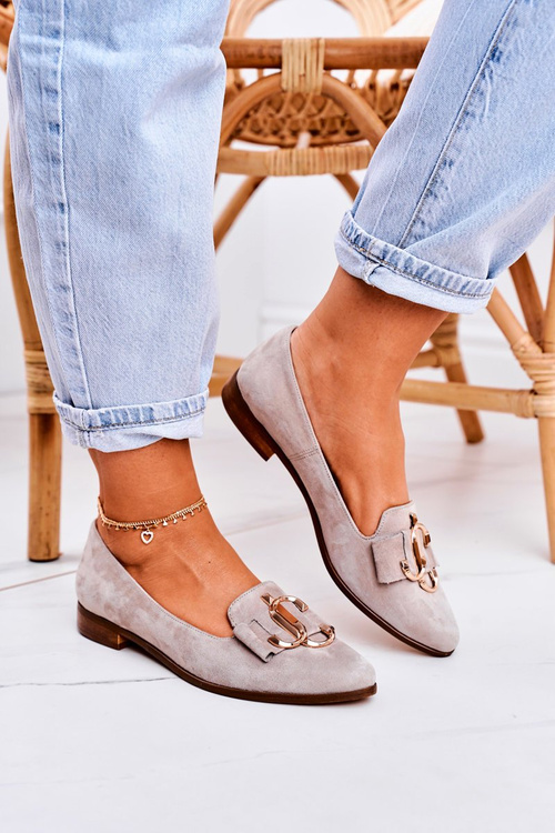 Ženské semišové baleríny Mary-Jane baleríny