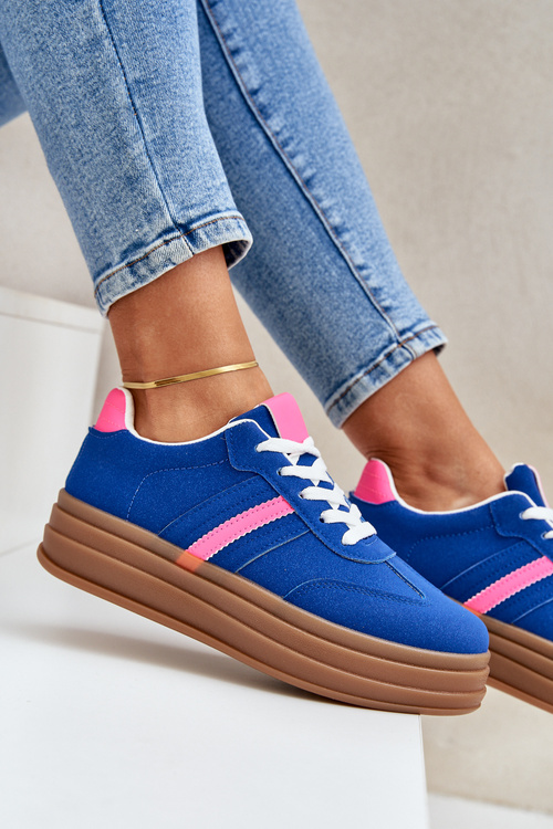 Dámské Tenisky Na Platformě Tmavě Modré Dravinnia