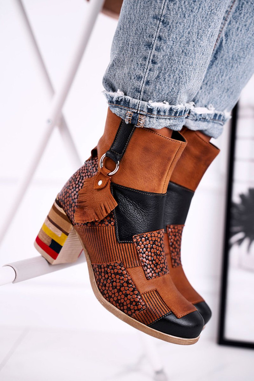 Dámské Boty Maciejka Kožené Camel 04635-29