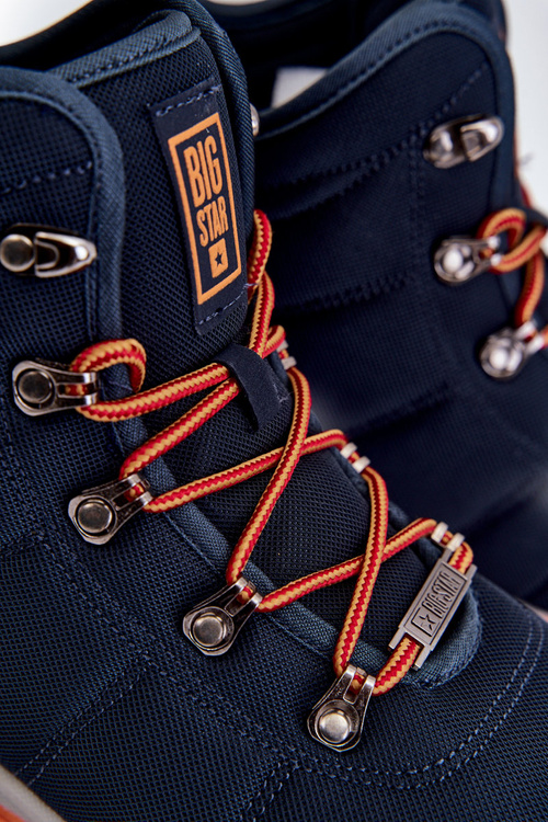 pánské trekingové boty Memory Foam Big Star KK174110 Námořnická modrá