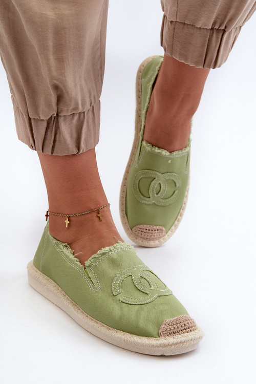 Klasické Dámské Espadrily Zelené Flaure