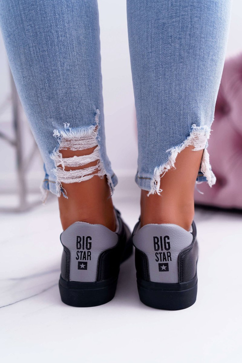 Dámské Kožené Tenisky Big Star EE274314 Černé