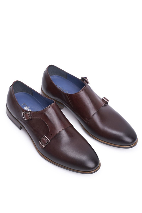 Pánské Polobotky Monk Nikopol Kožené Hnědé 1720