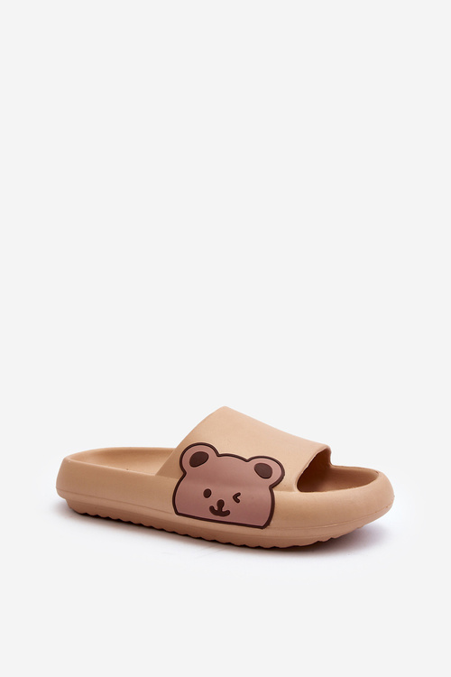 Dámské Lehké Pěnové Sandály S Motivem Medvěda Tmavě Beige Parisso